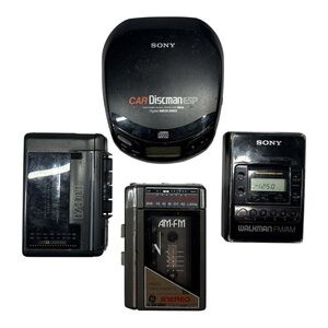 Vintage Sony Walkman Discman Cassette CD Players Radio GE RCA Lot of 4 For Parts